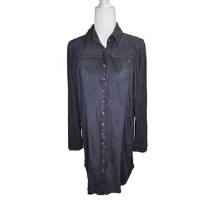 Natalia Romano Boyfriend Shirt Dress button down Size Large